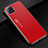 Custodia Lusso Alluminio Cover per Oppo A73 5G Rosso