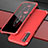 Custodia Lusso Alluminio Cover per Oppo F15 Rosso