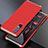 Custodia Lusso Alluminio Cover per Oppo Find X2 Neo Oro e Rosso