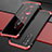 Custodia Lusso Alluminio Cover per Oppo Reno3 Rosso e Nero