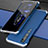 Custodia Lusso Alluminio Cover per Xiaomi Mi 10 Pro Argento e Blu