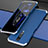 Custodia Lusso Alluminio Cover per Xiaomi Poco X2 Argento e Blu