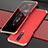 Custodia Lusso Alluminio Cover per Xiaomi Poco X2 Oro e Rosso