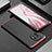 Custodia Lusso Alluminio Cover T01 per Xiaomi Mi 11 Lite 5G Rosso e Nero