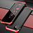 Custodia Lusso Alluminio Cover T02 per Apple iPhone 12 Mini Rosso e Nero