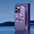 Custodia Lusso Alluminio e Silicone Laterale Cover con Mag-Safe Magnetic AC1 per Apple iPhone 16 Pro Max Viola