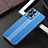 Custodia Lusso Alluminio e Silicone Laterale Cover J01 per Oppo Find X3 Pro 5G Blu