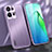 Custodia Lusso Alluminio e Silicone Laterale Cover J01 per Oppo Reno9 Pro 5G Viola