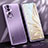 Custodia Lusso Alluminio e Silicone Laterale Cover JL1 per Huawei Honor 70 Pro 5G Viola