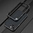 Custodia Lusso Alluminio Laterale Cover A01 per Apple iPhone 14 Argento e Nero