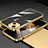 Custodia Lusso Alluminio Laterale Cover A02 per Apple iPhone 15 Oro