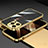 Custodia Lusso Alluminio Laterale Cover A02 per Apple iPhone 15 Pro Max Oro