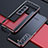 Custodia Lusso Alluminio Laterale Cover A02 per Samsung Galaxy S21 5G Rosso e Nero