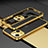 Custodia Lusso Alluminio Laterale Cover A03 per Apple iPhone 13 Oro