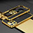 Custodia Lusso Alluminio Laterale Cover A03 per Apple iPhone 14 Pro Oro