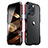 Custodia Lusso Alluminio Laterale Cover LF2 per Apple iPhone 15 Pro Max Rosso e Nero