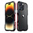 Custodia Lusso Alluminio Laterale Cover LF3 per Apple iPhone 15 Pro Max Rosso e Nero