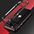 Custodia Lusso Alluminio Laterale Cover N01 per Apple iPhone 12 Pro Rosso e Nero