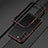 Custodia Lusso Alluminio Laterale Cover per Samsung Galaxy S21 FE 5G Rosso e Nero