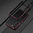 Custodia Lusso Alluminio Laterale Cover per Samsung Galaxy S22 5G Rosso e Nero