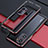 Custodia Lusso Alluminio Laterale Cover S01 per Xiaomi Poco F3 5G Rosso e Nero