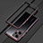Custodia Lusso Alluminio Laterale Cover S01 per Xiaomi Poco X5 5G Rosso e Nero