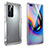 Custodia Lusso Alluminio Laterale Cover T03 per Huawei P40 Pro Argento