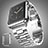 Custodia Lusso Alluminio Laterale per Apple iWatch 3 38mm Argento