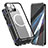 Custodia Lusso Alluminio Laterale Specchio 360 Gradi Cover con Mag-Safe Magnetic per Apple iPhone 14 Pro