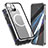 Custodia Lusso Alluminio Laterale Specchio 360 Gradi Cover con Mag-Safe Magnetic per Apple iPhone 15 Pro