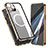 Custodia Lusso Alluminio Laterale Specchio 360 Gradi Cover con Mag-Safe Magnetic per Apple iPhone 15 Pro