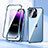 Custodia Lusso Alluminio Laterale Specchio 360 Gradi Cover LK2 per Apple iPhone 14 Pro