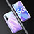 Custodia Lusso Alluminio Laterale Specchio 360 Gradi Cover M01 per Huawei Nova 6 5G Viola