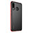 Custodia Lusso Alluminio Laterale Specchio 360 Gradi Cover M01 per Huawei P30 Lite XL Rosso