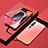 Custodia Lusso Alluminio Laterale Specchio 360 Gradi Cover M01 per Xiaomi Mi 10 Rosso