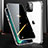 Custodia Lusso Alluminio Laterale Specchio 360 Gradi Cover M03 per Apple iPhone 13 Pro Argento