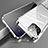Custodia Lusso Alluminio Laterale Specchio 360 Gradi Cover M04 per Apple iPhone 13 Pro Argento