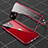 Custodia Lusso Alluminio Laterale Specchio 360 Gradi Cover M04 per Apple iPhone 13 Rosso