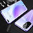 Custodia Lusso Alluminio Laterale Specchio 360 Gradi Cover M04 per Huawei Nova 8 Pro 5G Viola