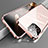 Custodia Lusso Alluminio Laterale Specchio 360 Gradi Cover M05 per Apple iPhone 14 Pro Oro Rosa