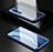 Custodia Lusso Alluminio Laterale Specchio 360 Gradi Cover M05 per Xiaomi Mi 10 Pro Blu