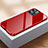 Custodia Lusso Alluminio Laterale Specchio 360 Gradi Cover M07 per Apple iPhone 14 Pro Rosso
