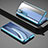 Custodia Lusso Alluminio Laterale Specchio 360 Gradi Cover M08 per Xiaomi Mi 10 Blu