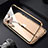 Custodia Lusso Alluminio Laterale Specchio 360 Gradi Cover M09 per Apple iPhone 13 Pro Max Oro