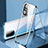 Custodia Lusso Alluminio Laterale Specchio 360 Gradi Cover P01 per Xiaomi Mi 11X Pro 5G Blu