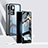 Custodia Lusso Alluminio Laterale Specchio 360 Gradi Cover P01 per Xiaomi Mi 12T 5G Nero