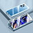 Custodia Lusso Alluminio Laterale Specchio 360 Gradi Cover P01 per Xiaomi Poco X5 5G Blu