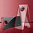 Custodia Lusso Alluminio Laterale Specchio 360 Gradi Cover P01 per Xiaomi Redmi Note 9T 5G Rosso