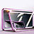 Custodia Lusso Alluminio Laterale Specchio 360 Gradi Cover P02 per Oppo K9 5G Viola