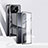 Custodia Lusso Alluminio Laterale Specchio 360 Gradi Cover P02 per Xiaomi Mi 13 5G Nero